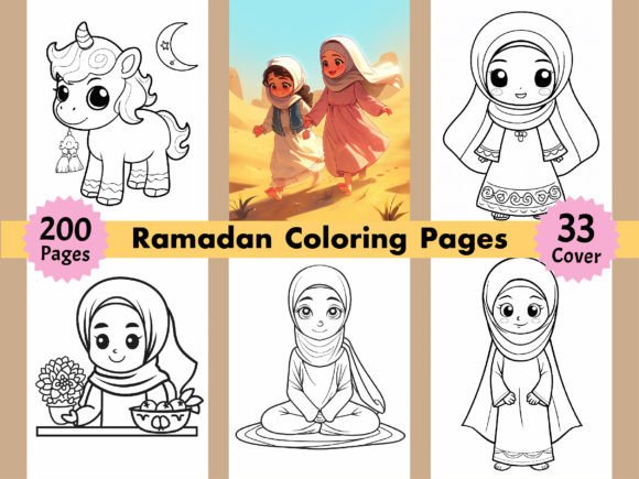 Ramadan Coloring Pages for Kids, Vol.02