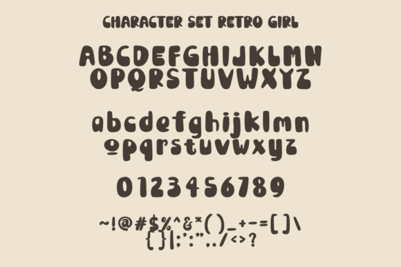 Retro Girl Font PNG with transparent background - Preview 6