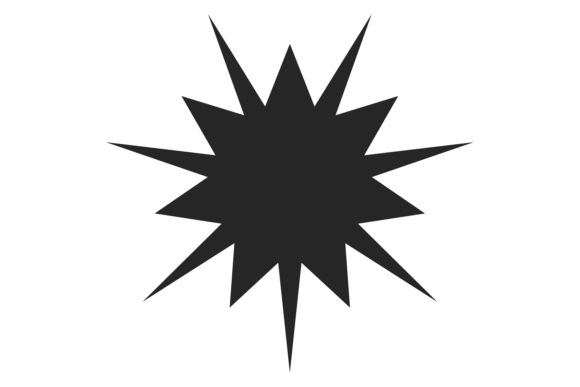 Star Burst Black Icon. Sparkle Shape Sil Afbeelding Afdrukbare Illustraties Door microvectorone