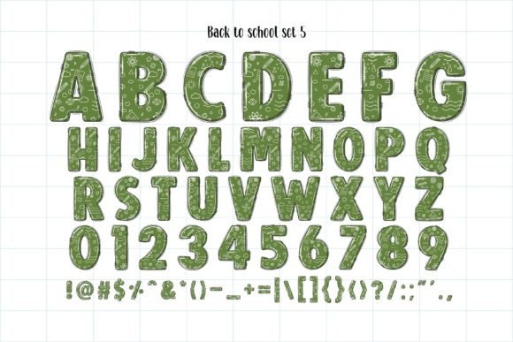 Back to School Set Font - Preview 2
