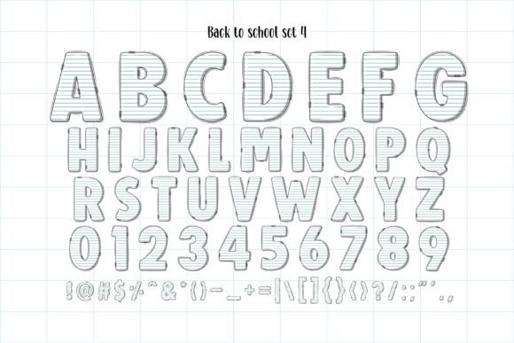 Back to School Set Font - Preview 3