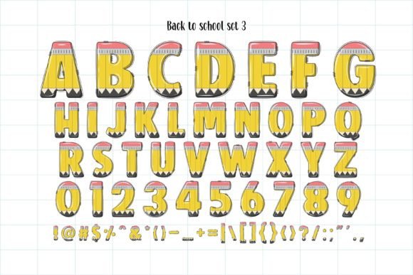 Back to School Set Font - Preview 4