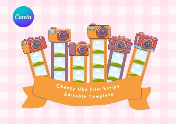 Canva Editable Cute Film Strips Template