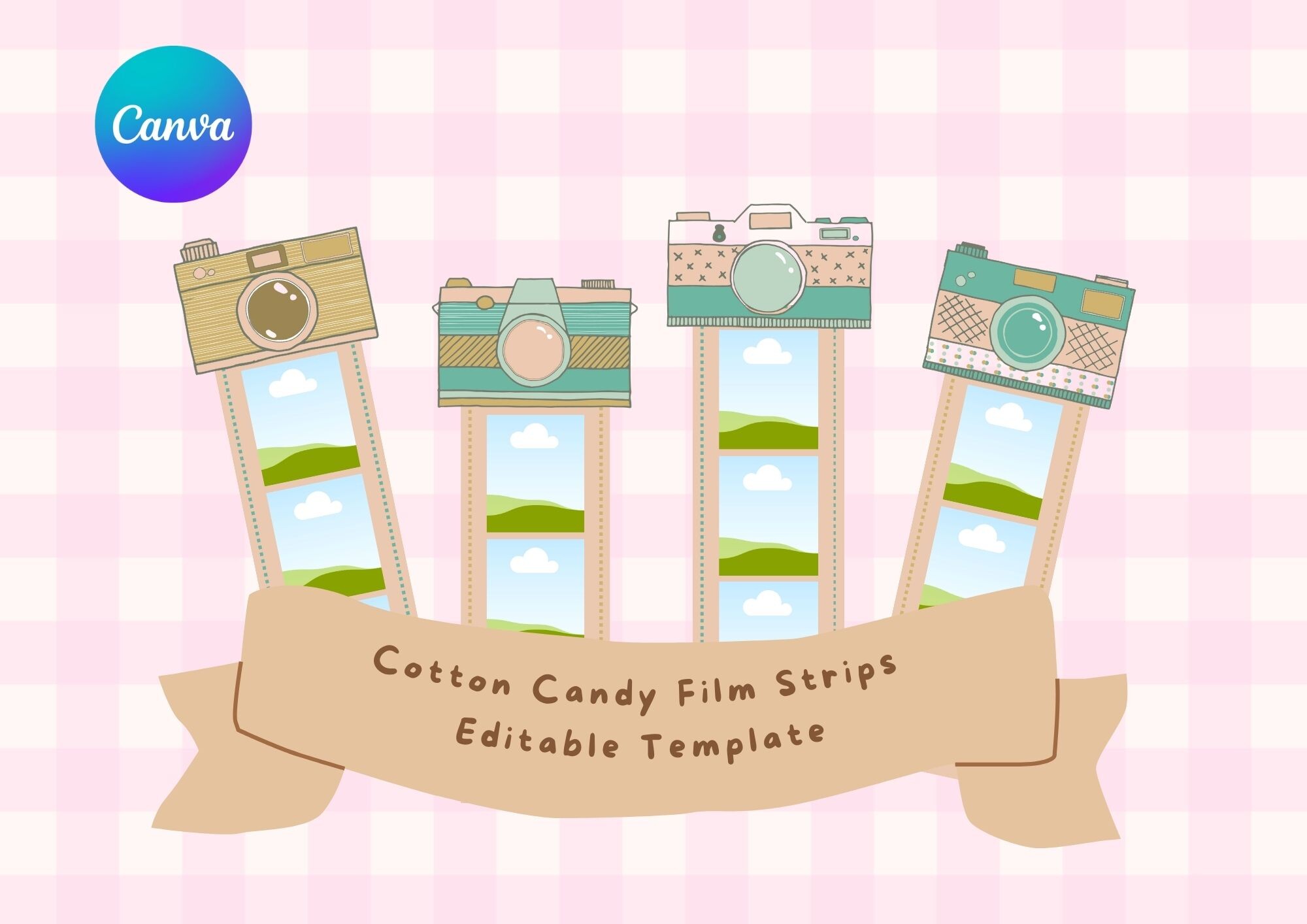 Canva Editable Graphic Retro Template