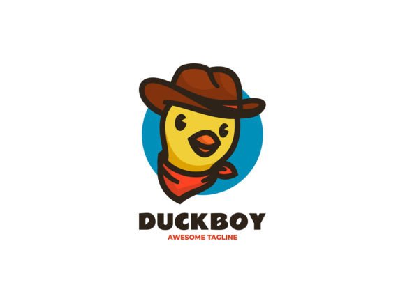 Duck Mascot Cartoon Logo
