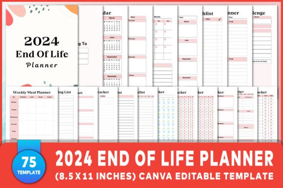 Editable 2024 End of Life Planner Graphic by KDP GRAVITY · Creative Fabrica