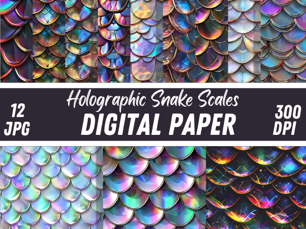Pyography Snake Scale Holographic Snake Scales Backgrounds Graphic by Creative River ...