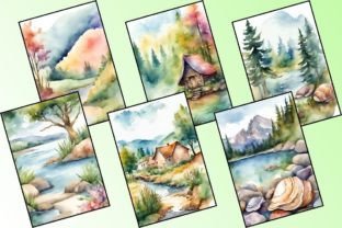 Landscape Reverse Coloring Pages Graphic by Catchy Ideaz · Creative Fabrica