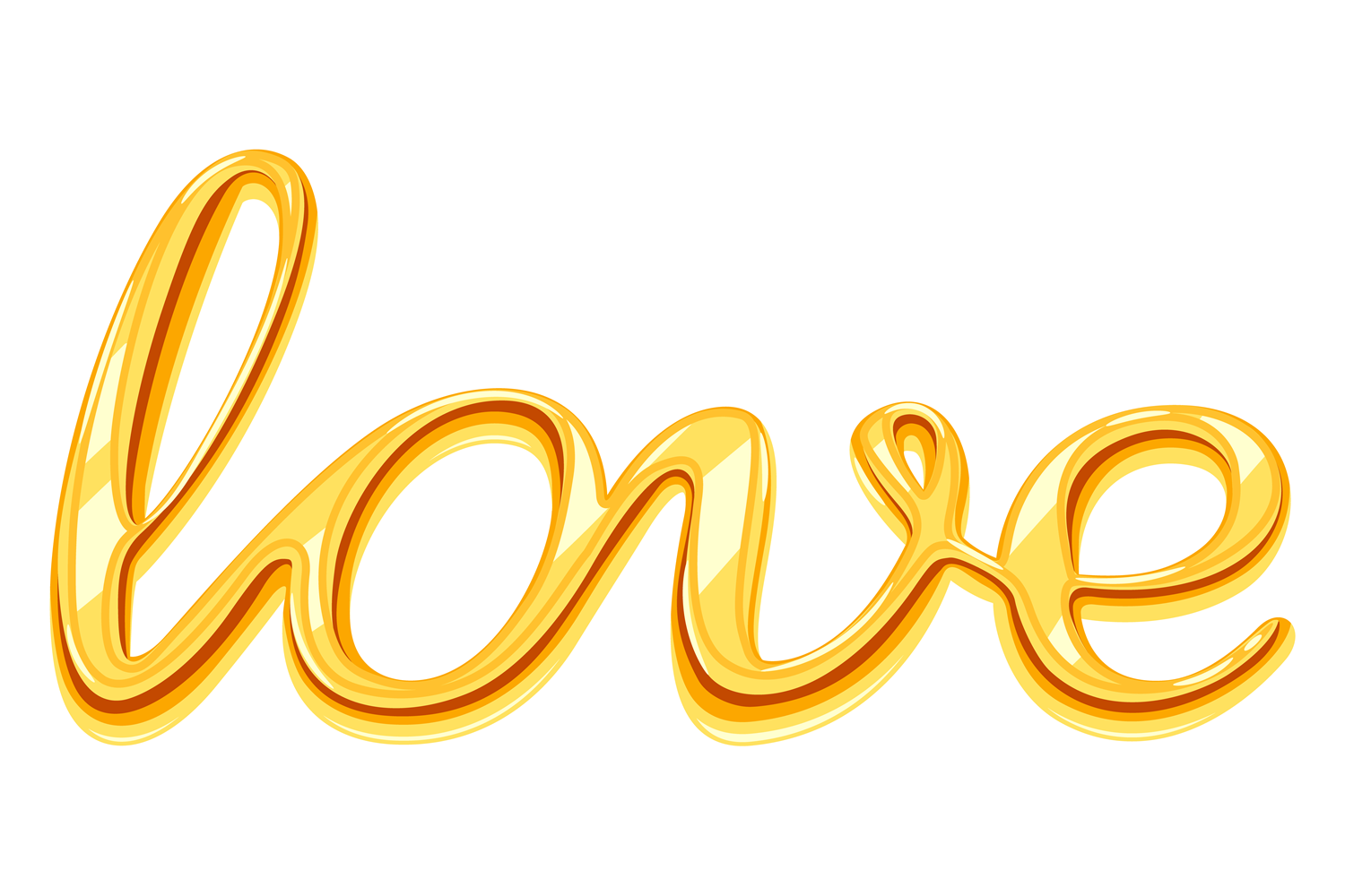 Love Golden Lettering. Jewelry Romantic Graphic by microvectorone ...