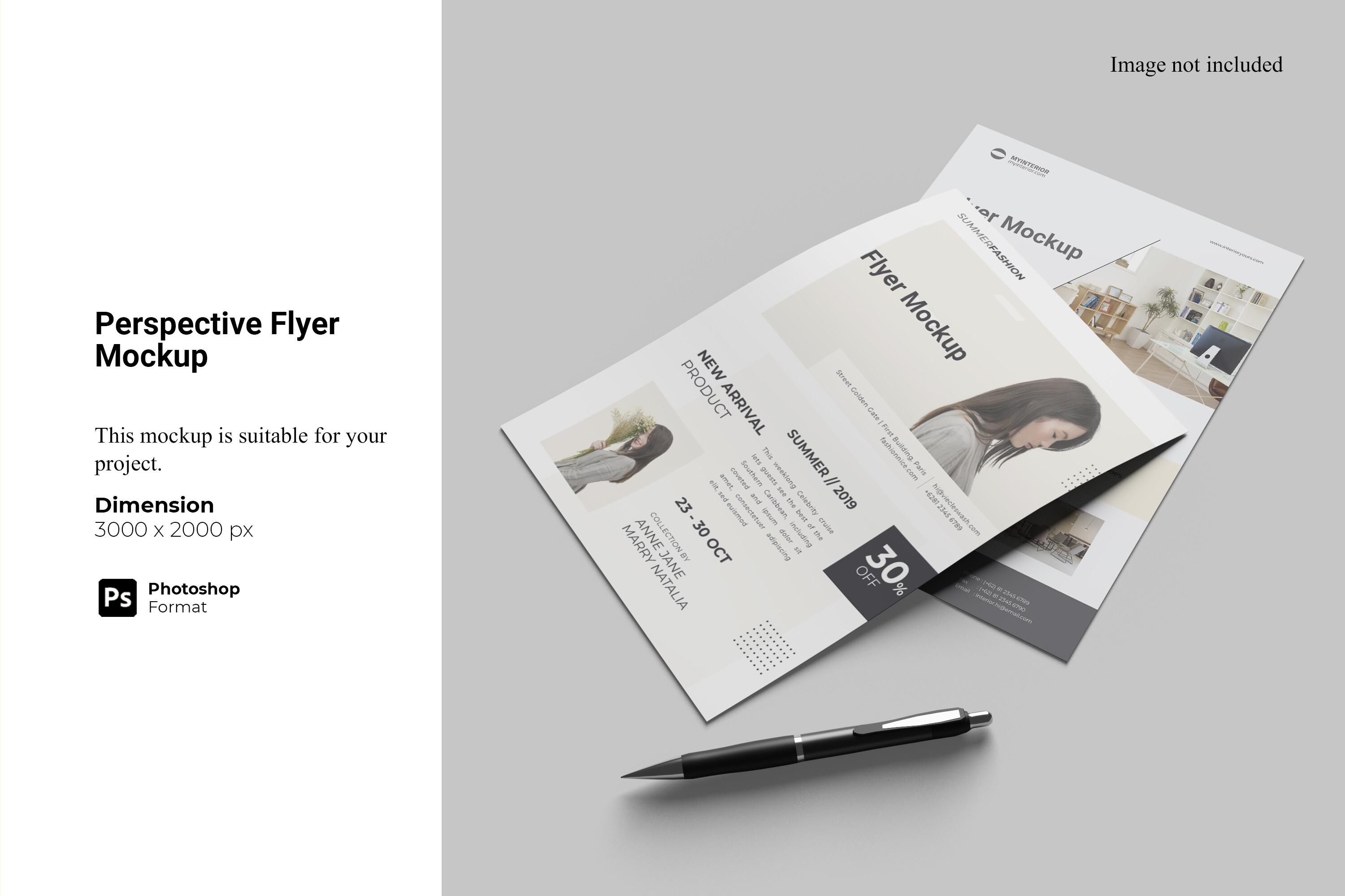 Perspective View Flyer Mockup Graphic by Ian Mikraz · Creative Fabrica