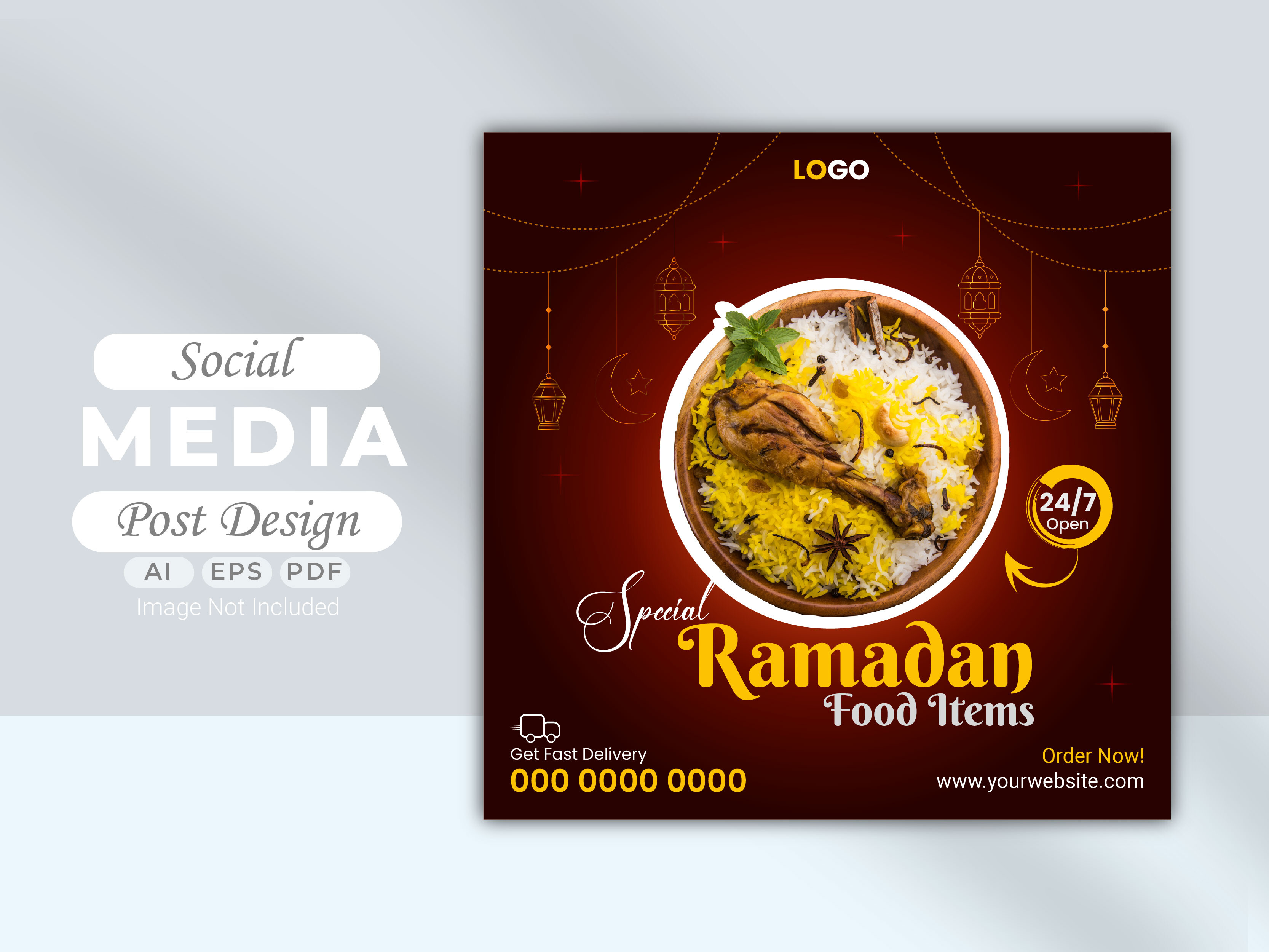 Ramadan Food Social Media Post Design Graphic by graphicsleek ...