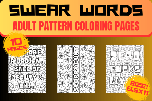 Swear Words Adult Coloring Pages - ADULT!