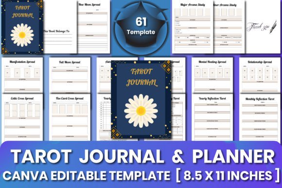 Tarot Journal Canva KDP Templates