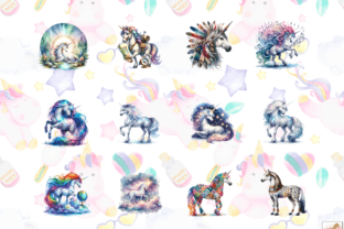 Watercolor Unicorns Clipart Unicorn Png Graphic by Artistic Revolution ...