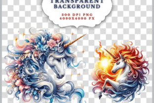 Watercolor Unicorns Clipart Unicorn Png Graphic by Artistic Revolution ...