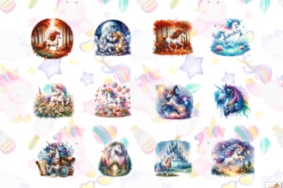 Watercolor Unicorns Clipart Unicorn Png Graphic by Artistic Revolution ...