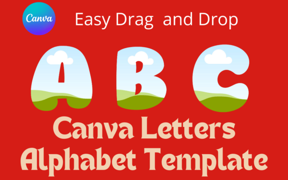 Canva Letters Alphabet Template Graphics