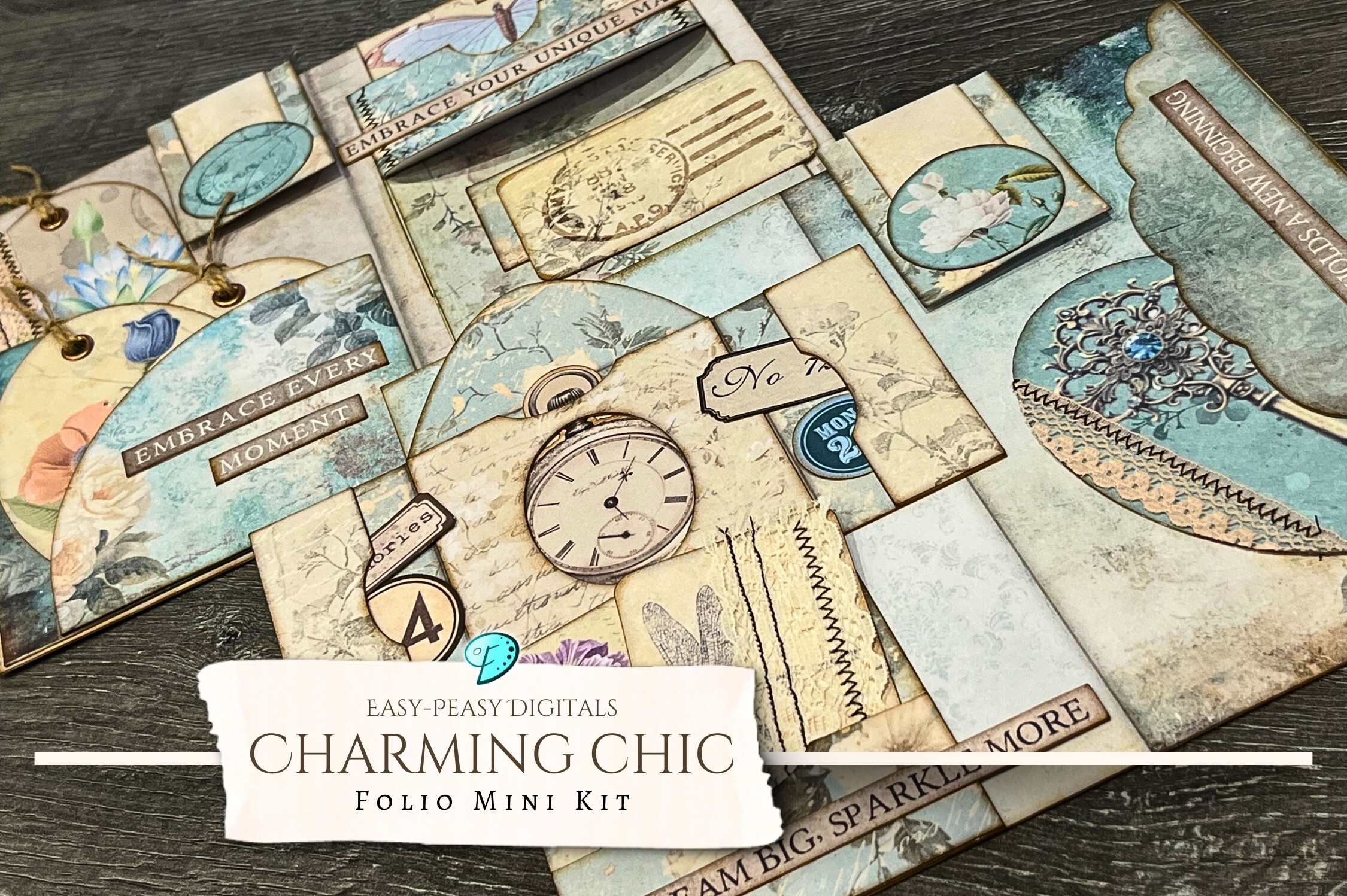 Charming Chic Folio Printable Mini Kit