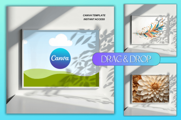 Drag & Drop Frame Mockup Canva Template