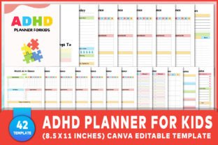 Editable ADHD Planner for Kids Graphic by KDP GRAVITY · Creative Fabrica