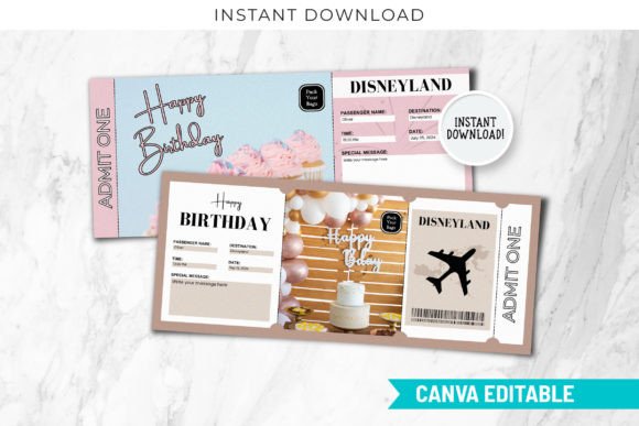 Editable Birthday Gift Voucher Surprise