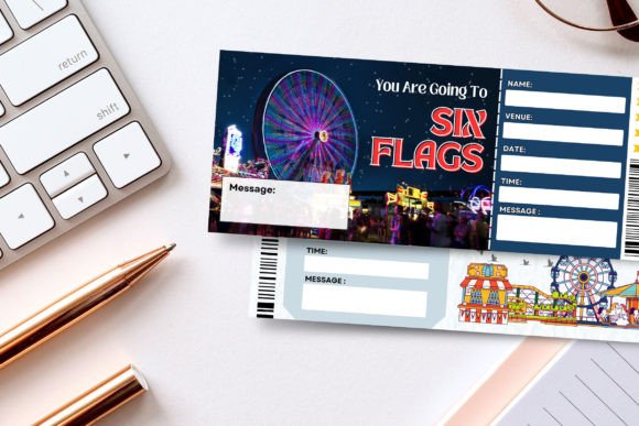 Printable SIX FLAGS Surprise Gift Ticket