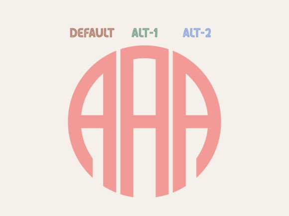 Real Monogram Font PNG with transparent background - Preview 2