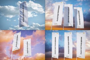 Vertical Flags Mockup Graphic by LuuqasDesign · Creative Fabrica