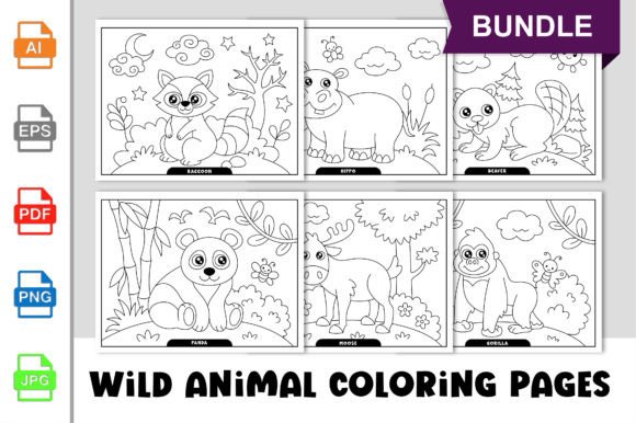 Wild Animal Coloring Pages for Kids-2