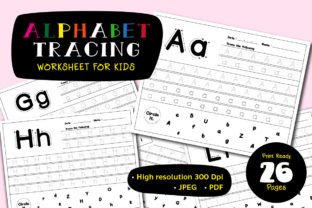 Alphabet Tracing Worksheet Graphic by nattyinshop · Creative Fabrica