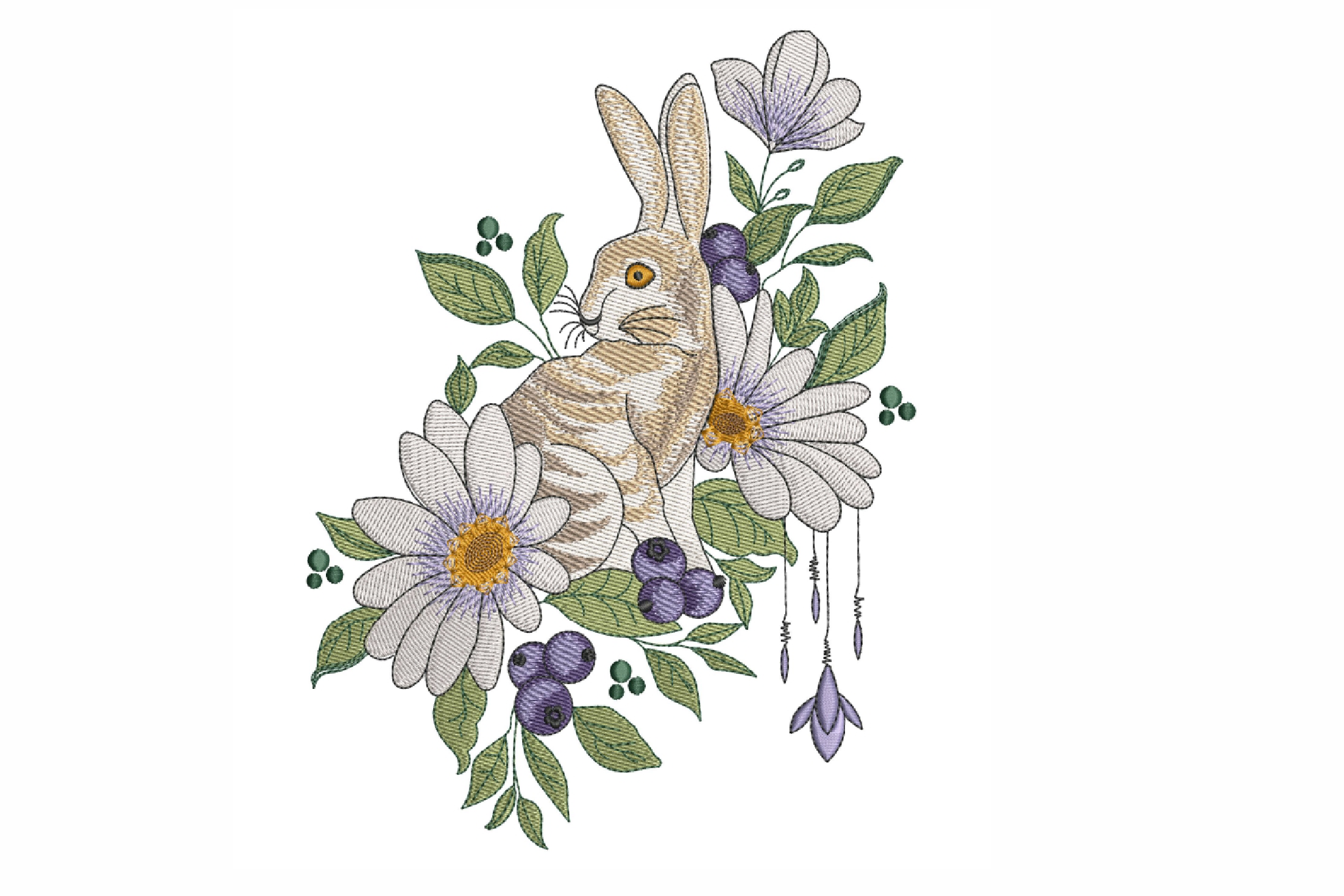 Bunny with Flowers