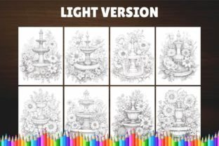Floral Fountain Coloring Book Graphic by Artful Prints · Creative Fabrica