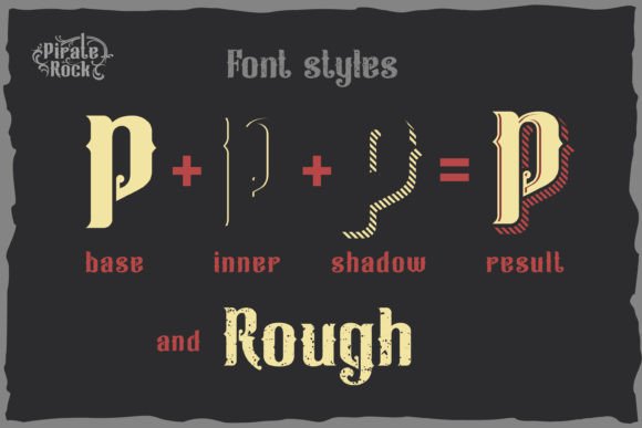 Pirate Rock Font PNG with transparent background - Preview 4