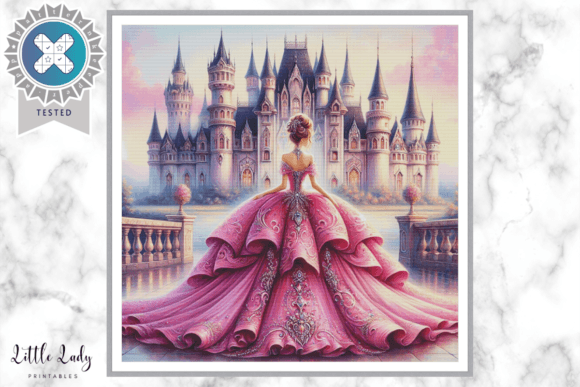 Princess Castle Cross Stitch Pattern PDF
