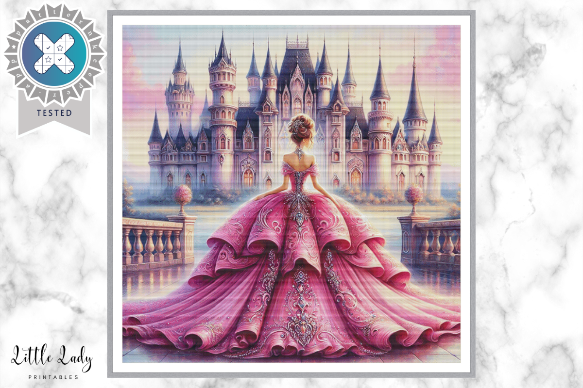 Princess Castle Cross Stitch Pattern PDF
