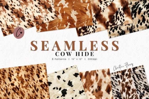 Seamless Cow Hide Patterns Graphic Patterns By Christine Fleury