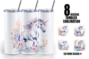 Tumbler Watercolor Unicorn Graphic by Artnoy · Creative Fabrica