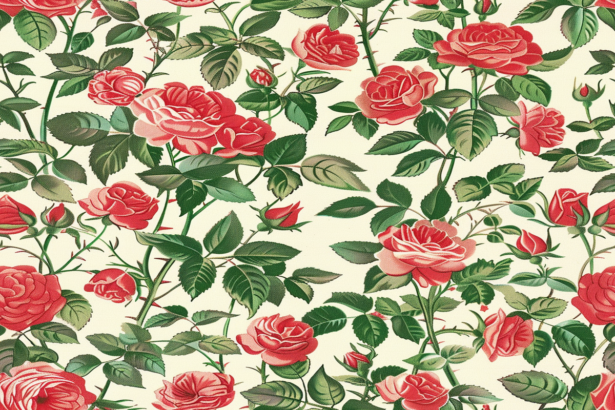 Vintage Rose Pattern Vintage Rose Pattern Graphic by BonaDesigns · Creative Fabrica