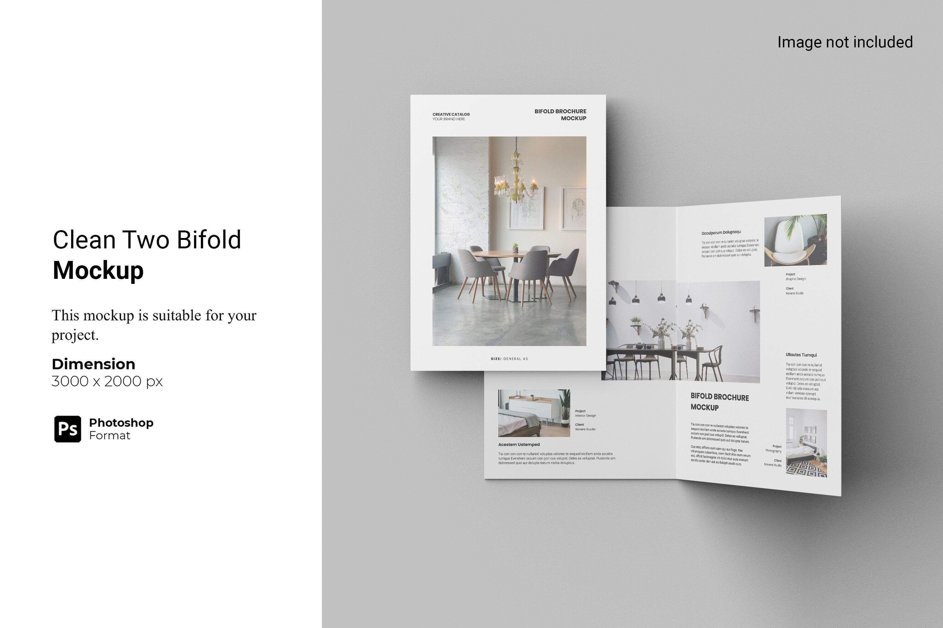 Clean Two Bifold Mockup Graphic by Ian Mikraz · Creative Fabrica