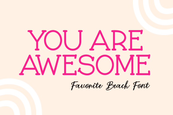 Favorite Beach Font PNG with transparent background - Preview 1