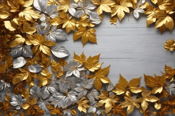 Golden Leaves Background Graphic by Forhadx5 · Creative Fabrica