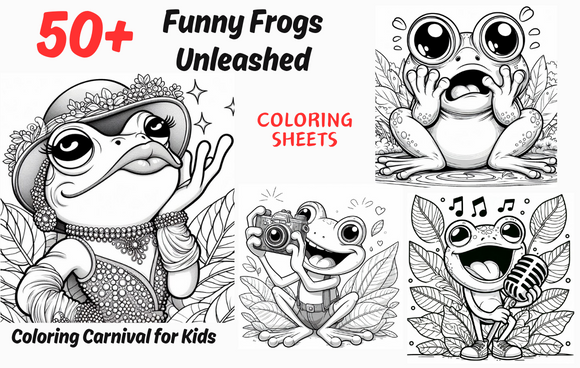 Laugh-out-Loud Frog Coloring Pages