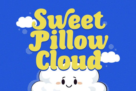 Lovie Cloud Font PNG with transparent background - Preview 1
