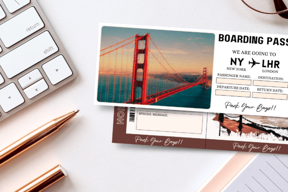 Printable San Francisco Trip Gift Ticket