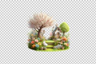 Watercolor Spring Scene Clipart Graphic by SVGArt · Creative Fabrica