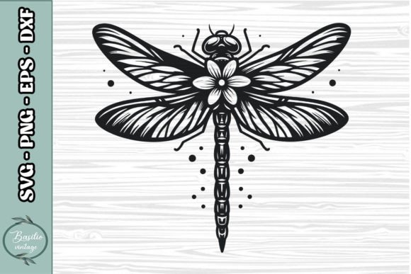Floral Dragonfly SVG Clipart 09 Graphic by basilio.vintage · Creative ...