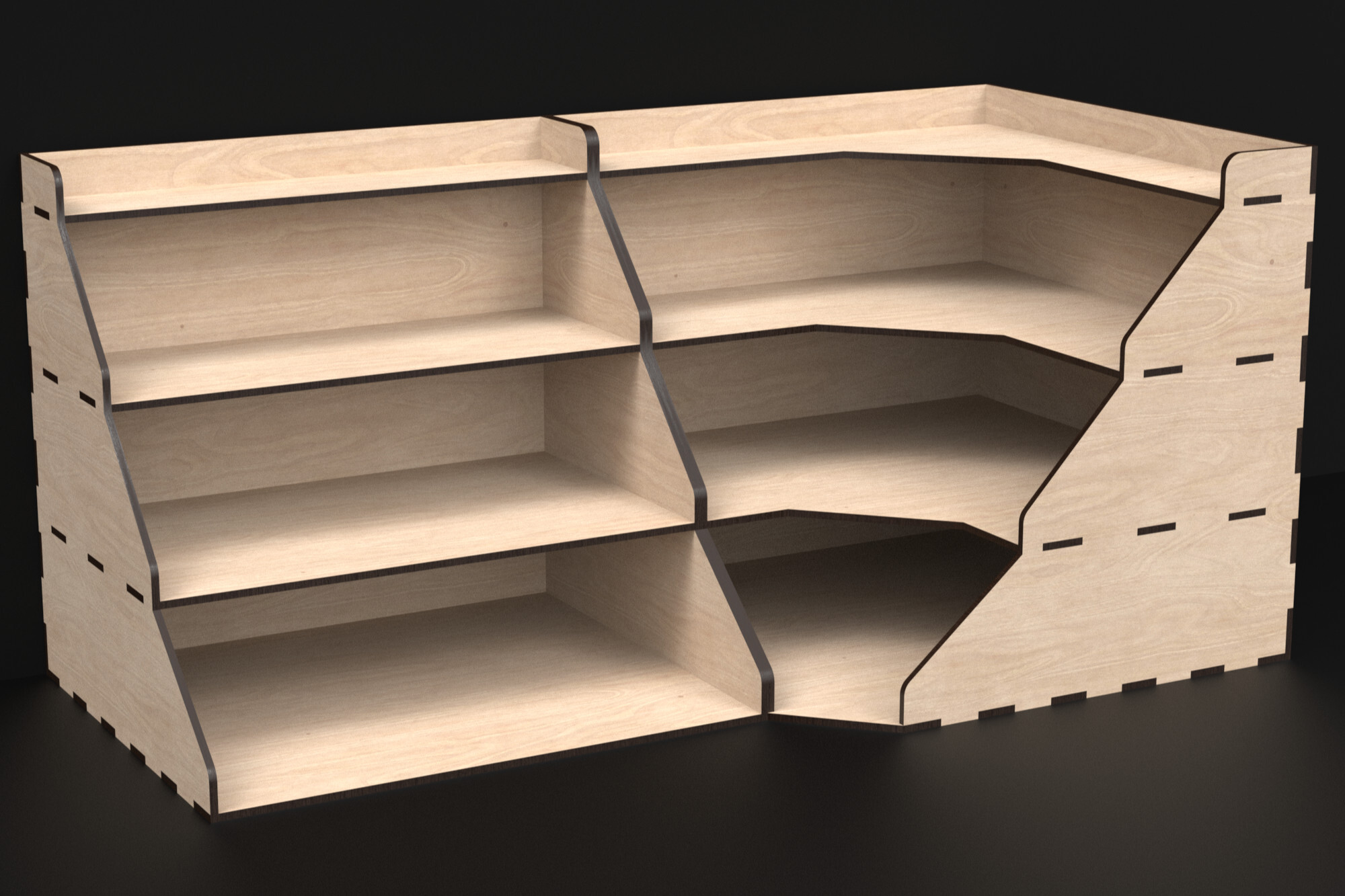 Laser Cut Desk Organizer Shelves Svg
