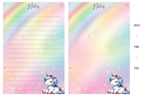 RAINBOW UNICORN NOTE PAD SET