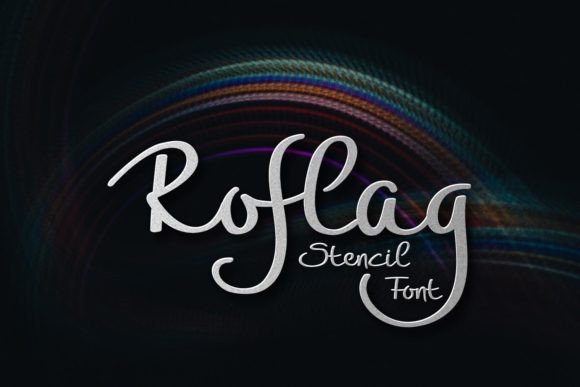 Roflag Stencil Font by Digital Typeface Studio · Creative Fabrica font preview