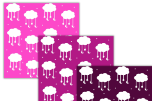 Shades of Pink Baby Girl Cloud Papers Graphic by lam designs · Creative ...